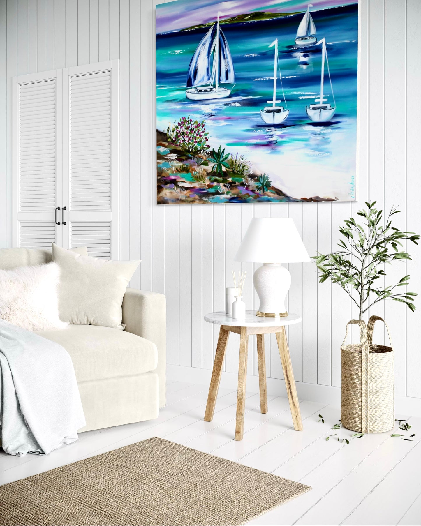 Sailing a coastal escape - 1.2x1.2