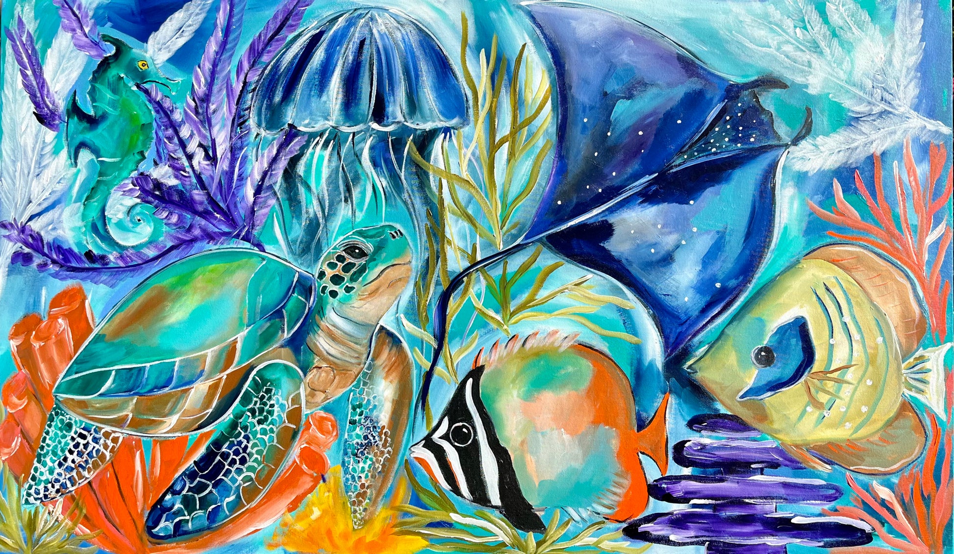 Beach vibes - Underwater Oasis - Julia Jones Art