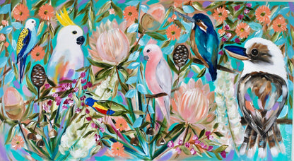 Australian Harmony: A Celebration of Native Birds and Flora - 1.3x700 - Julia Jones Art