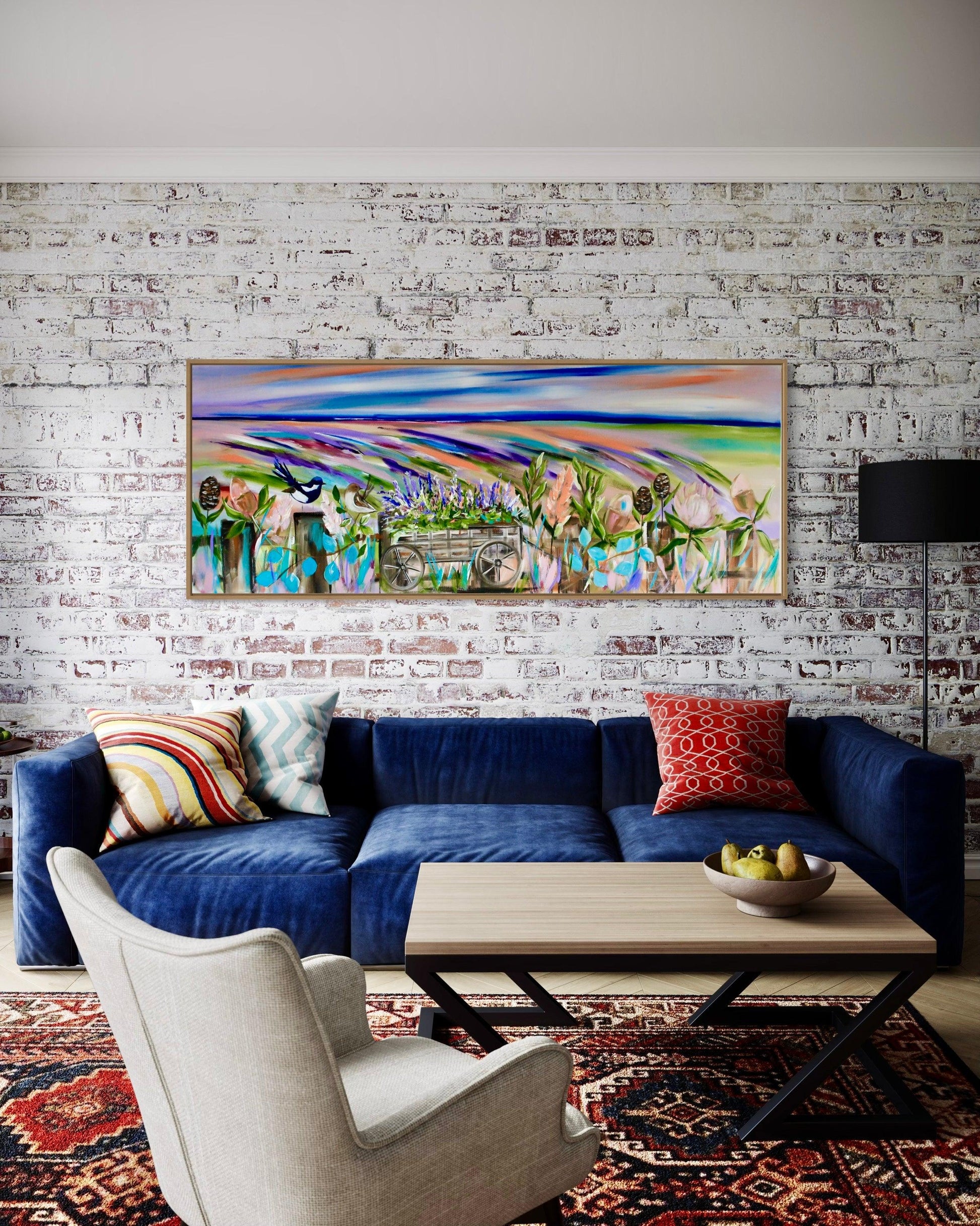Tranquil Lavender Hills - 1.5x600 - Julia Jones Art