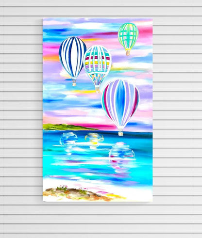 Beach Vibes - Hot Air Ballooning - Julia Jones Art