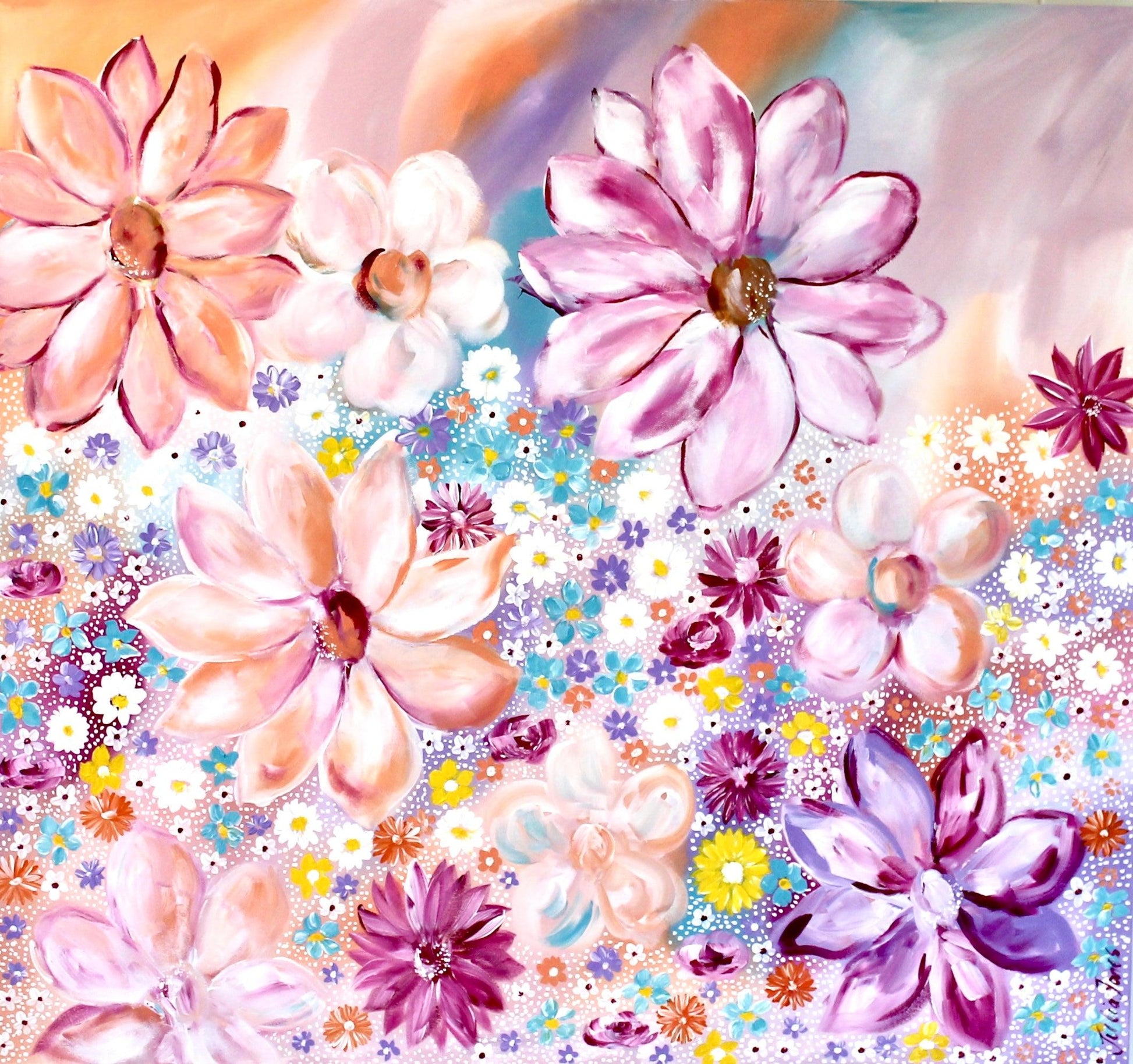 Springtime Radiance - 1.1x1m - Julia Jones Art
