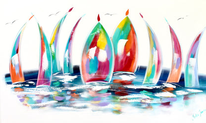 Ocean Breeze - A Dazzling Symphony of Sails - 1.5 x 900