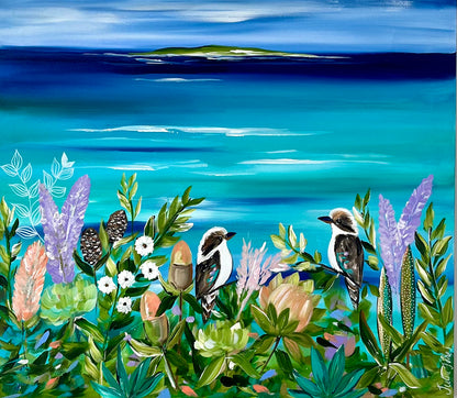 Kookaburra’s by the Turquoise Shore - 80x90
