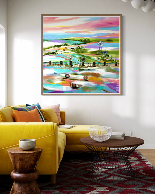 Golden Fields & Kookaburra Whispers – A Pastoral Dream - 900 x 900