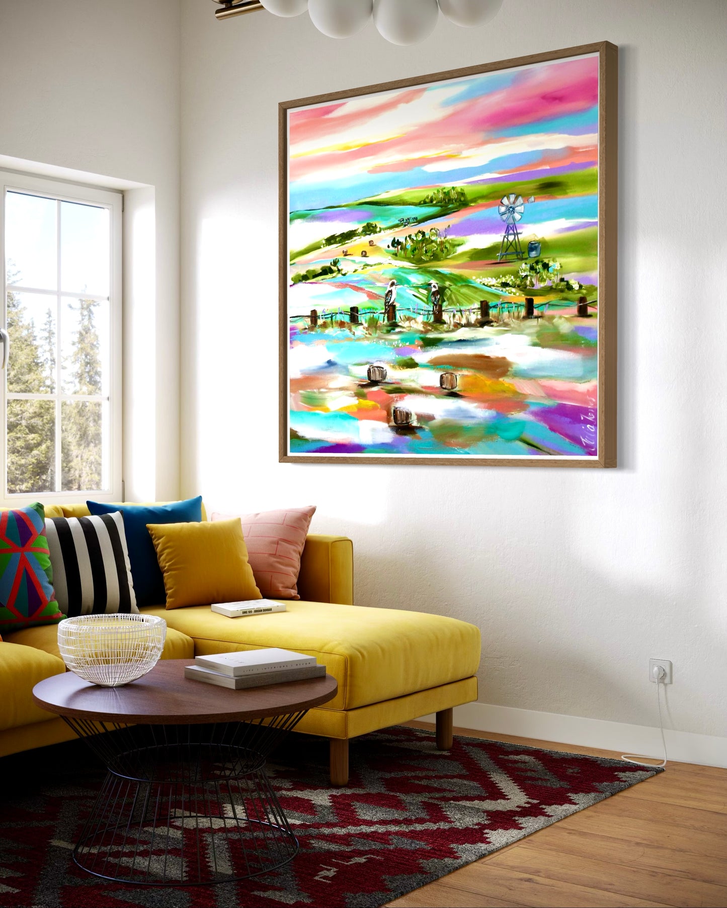 Golden Fields & Kookaburra Whispers – A Pastoral Dream - 900 x 900