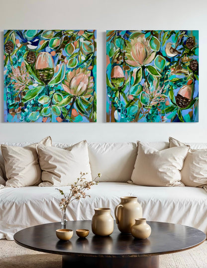 Botanical Harmony - set of 2 60x60cm