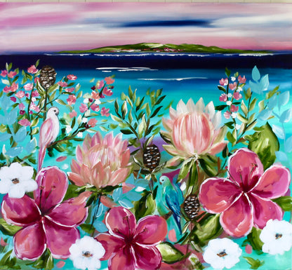 Tropical Bloom - A Coastal Paradise 1.1 x 1