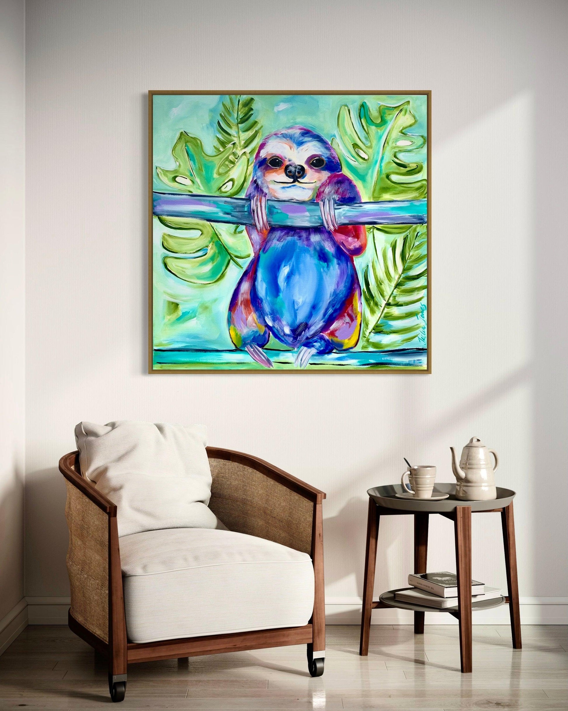 The Sloth Rocks - Julia Jones Art