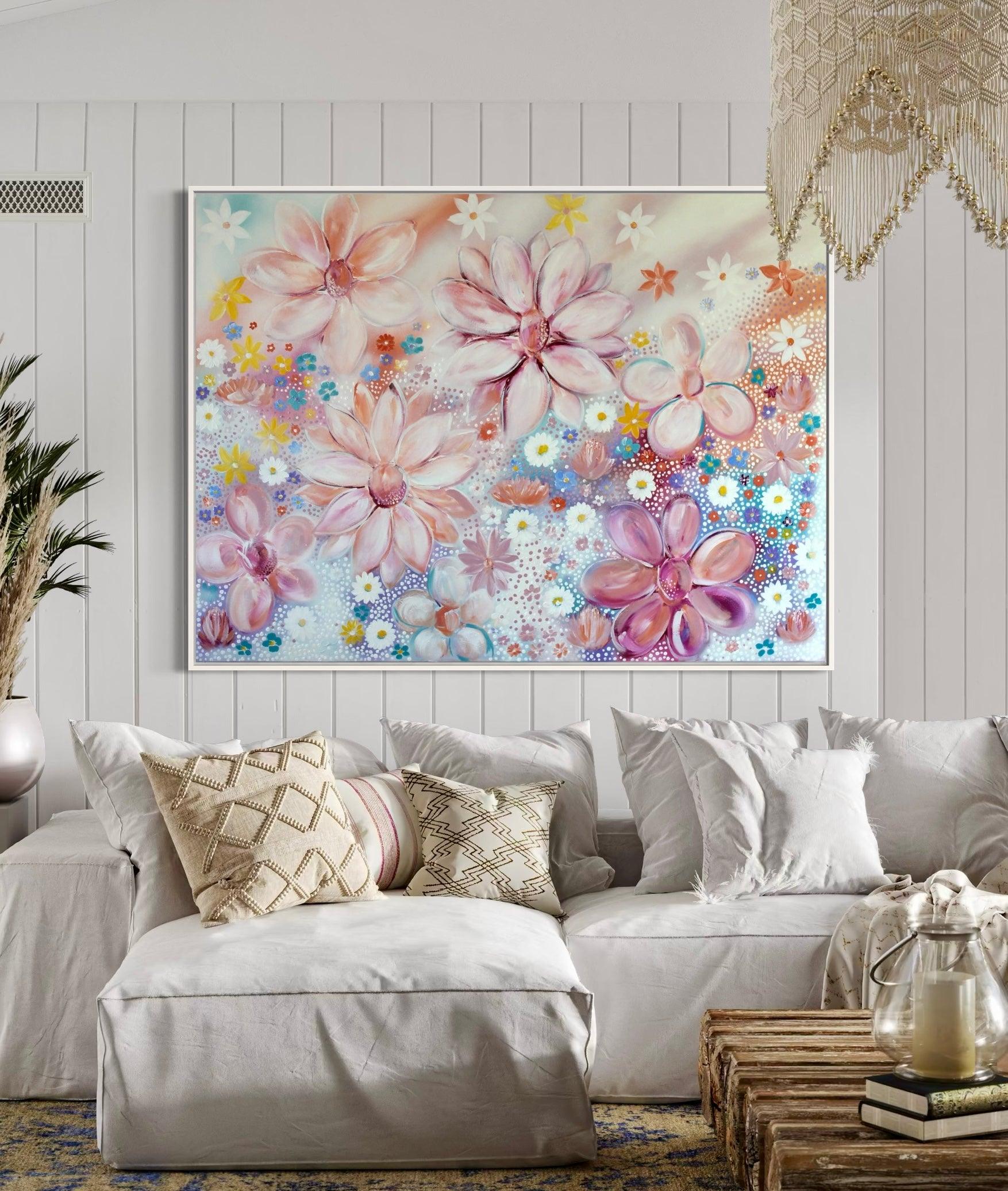 Blossom Dreamscape: Fields of Serenity - 1.2x900 - Julia Jones Art