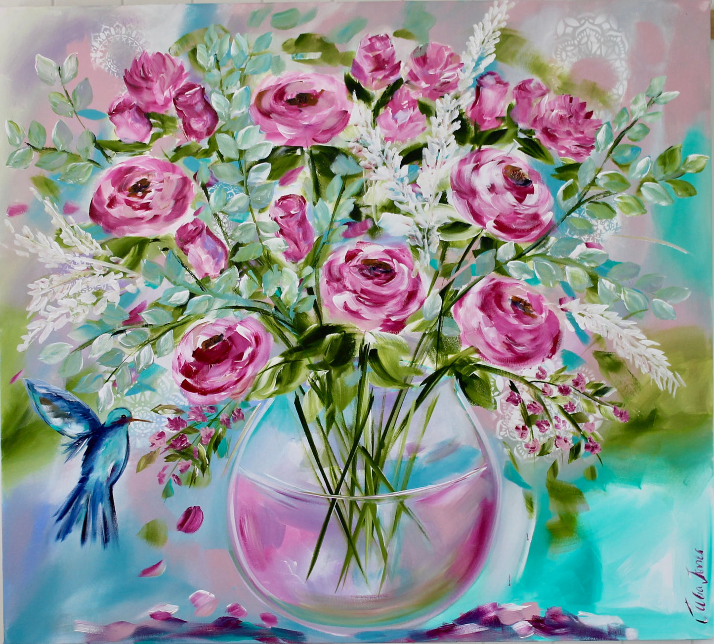 Blushing Bloom – A Celebration of Colour and Joy 1000mm x 1100mm