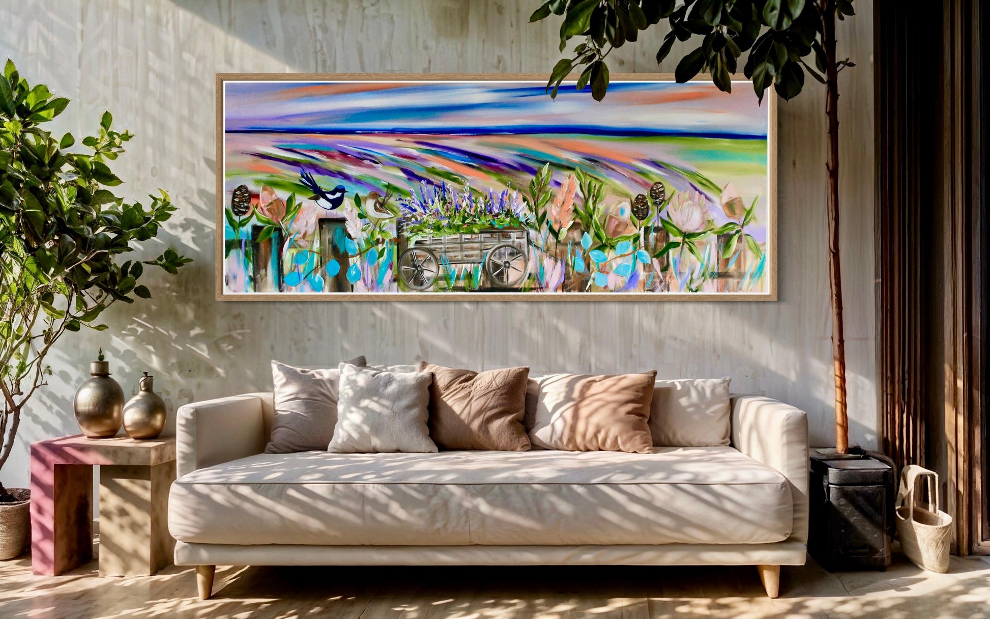 Tranquil Lavender Hills - 1.5x600 - Julia Jones Art