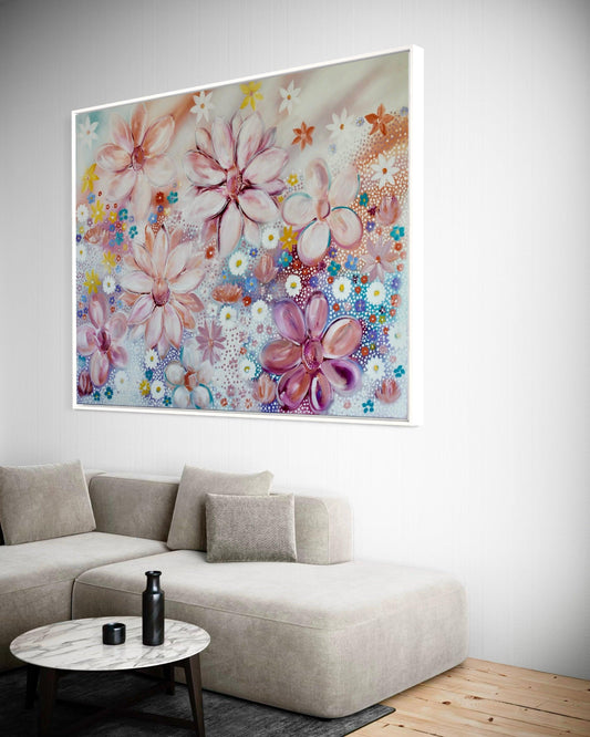 Blossom Dreamscape: Fields of Serenity - 1.2x900 - Julia Jones Art
