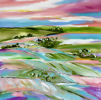 Rolling Hills Dreamscape – 90cm x 90cm