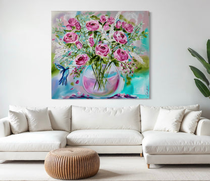 Blushing Bloom – A Celebration of Colour and Joy 1000mm x 1100mm