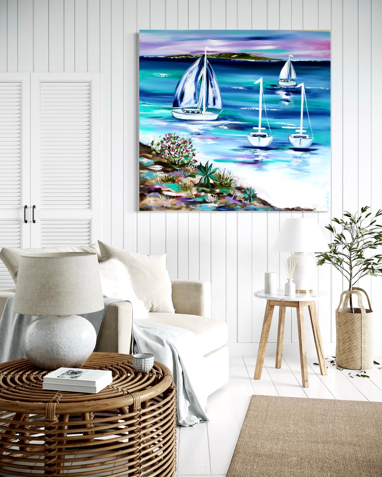 Sailing a coastal escape - 1.2x1.2