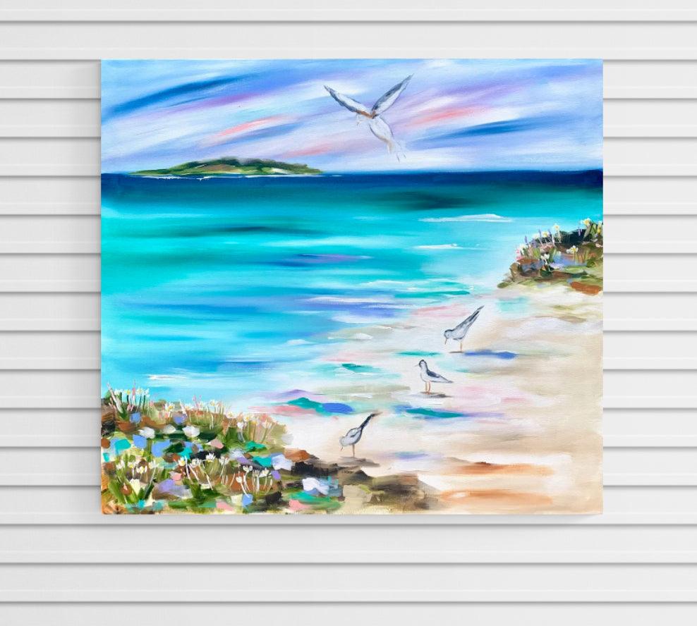 Beach Vibes - My heart is full with days at the beach - Julia Jones Art