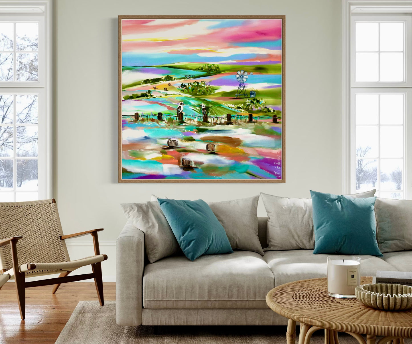 Golden Fields & Kookaburra Whispers – A Pastoral Dream - 900 x 900