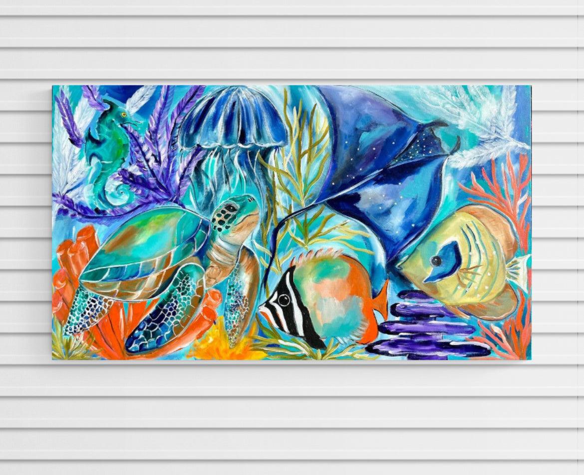 Beach vibes - Underwater Oasis - Julia Jones Art