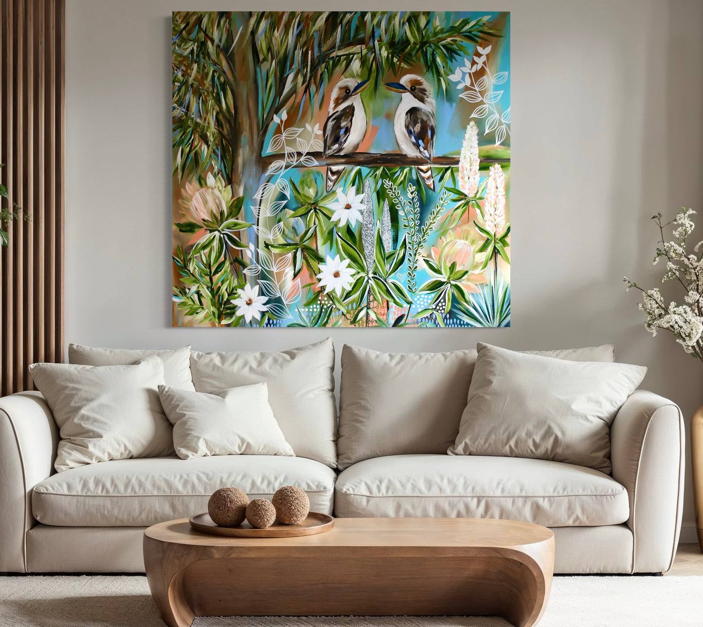 Bushland Laughter 107 x 100 cm