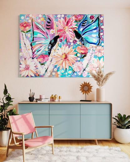 Butterfly Blooms - 1.2x900 - Julia Jones Art