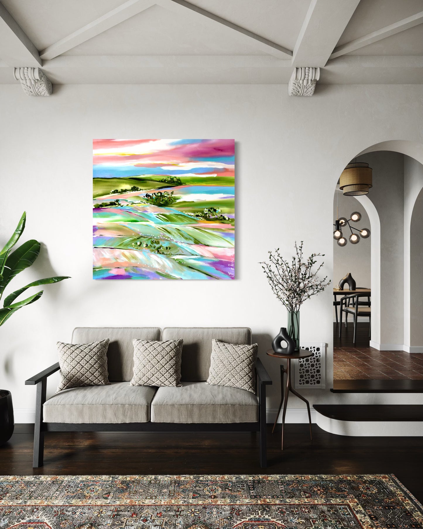 Rolling Hills Dreamscape – 90cm x 90cm