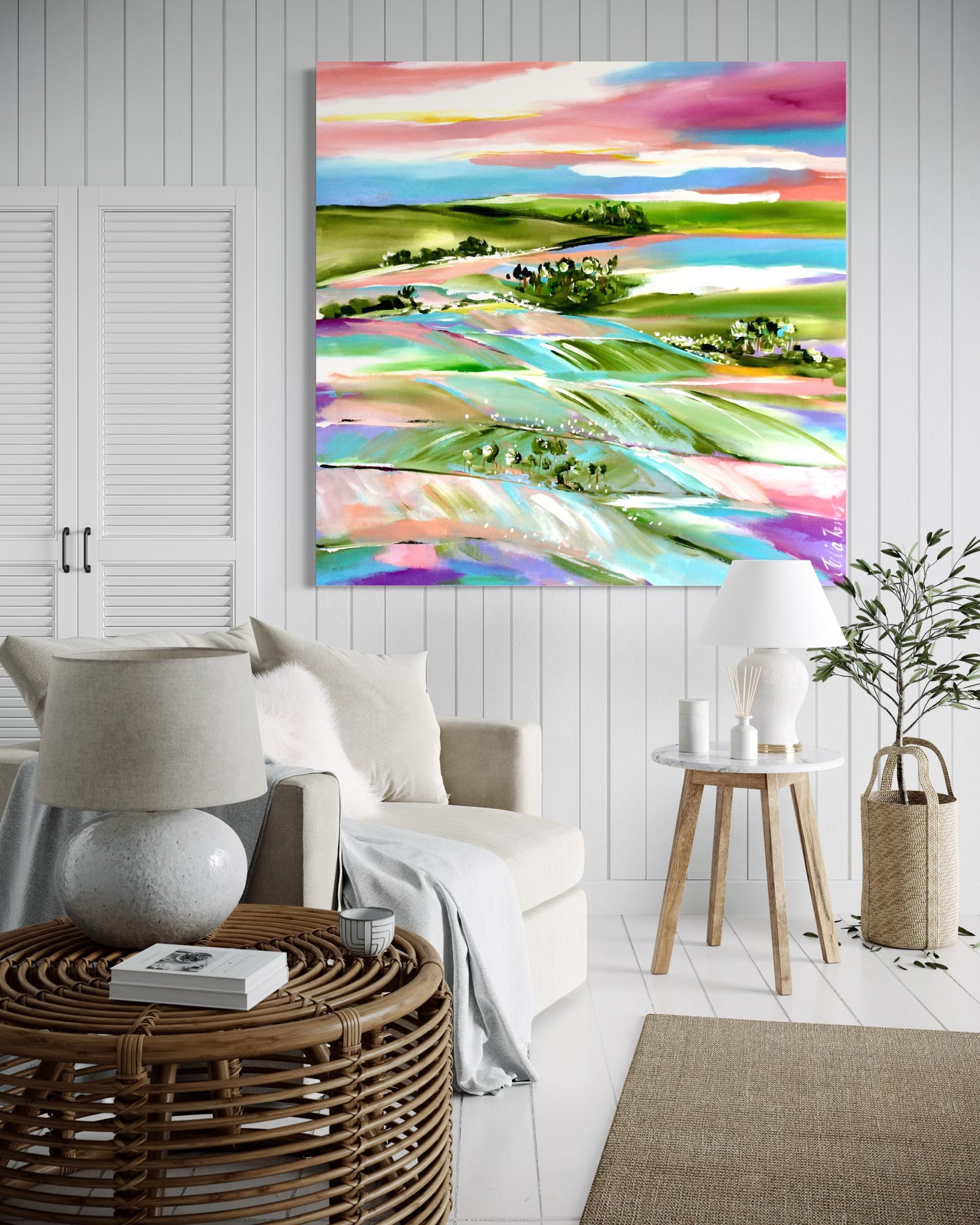 Rolling Hills Dreamscape – 90cm x 90cm