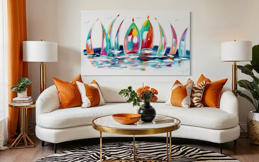 Ocean Breeze - A Dazzling Symphony of Sails - 1.5 x 900