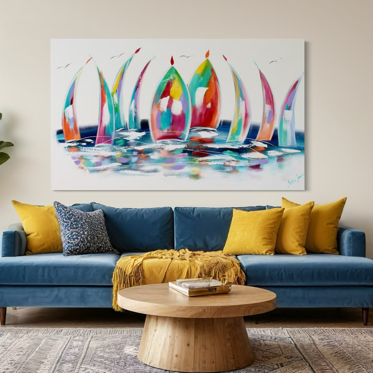 Ocean Breeze - A Dazzling Symphony of Sails - 1.5 x 900