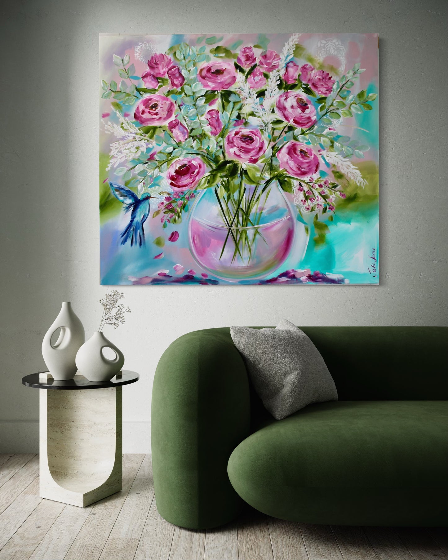 Blushing Bloom – A Celebration of Colour and Joy 1000mm x 1100mm