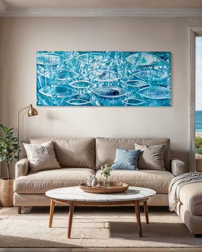 Reflections Beneath the Blue - 1.5x600
