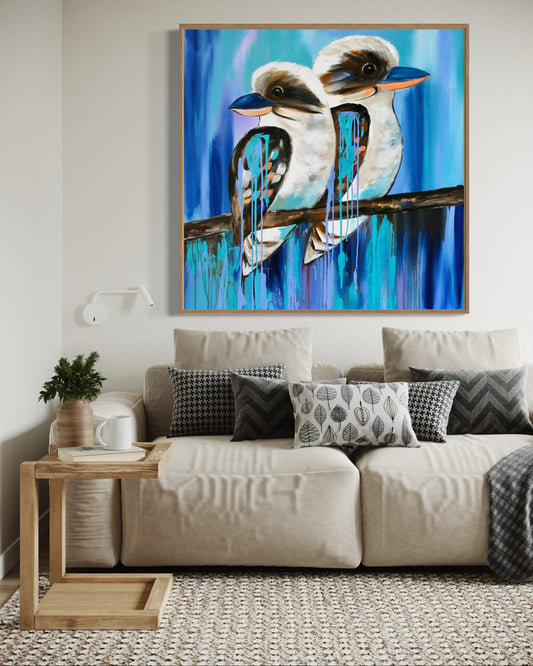 Whispering Kookaburras -95x95cm