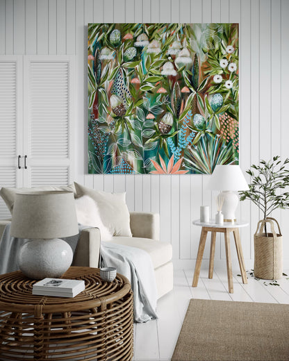 Bushland Bloom - A botanical symphony - 1mx1m