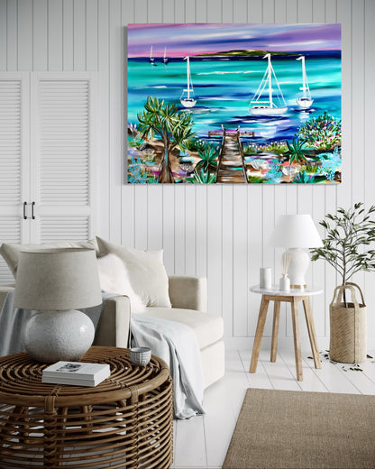 Harbour at Dusk - 120 x 90 cm