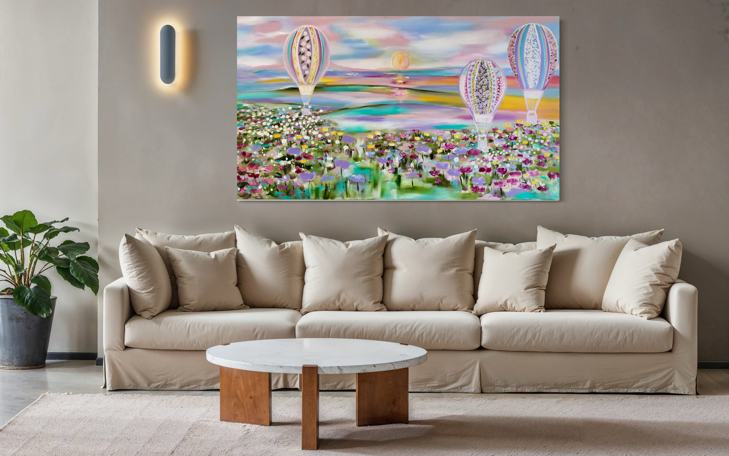 A Sky Full of Petals and Possibility - 140 x 84 cm