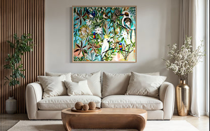 Wings among the Blossums - 110 x 100 cm