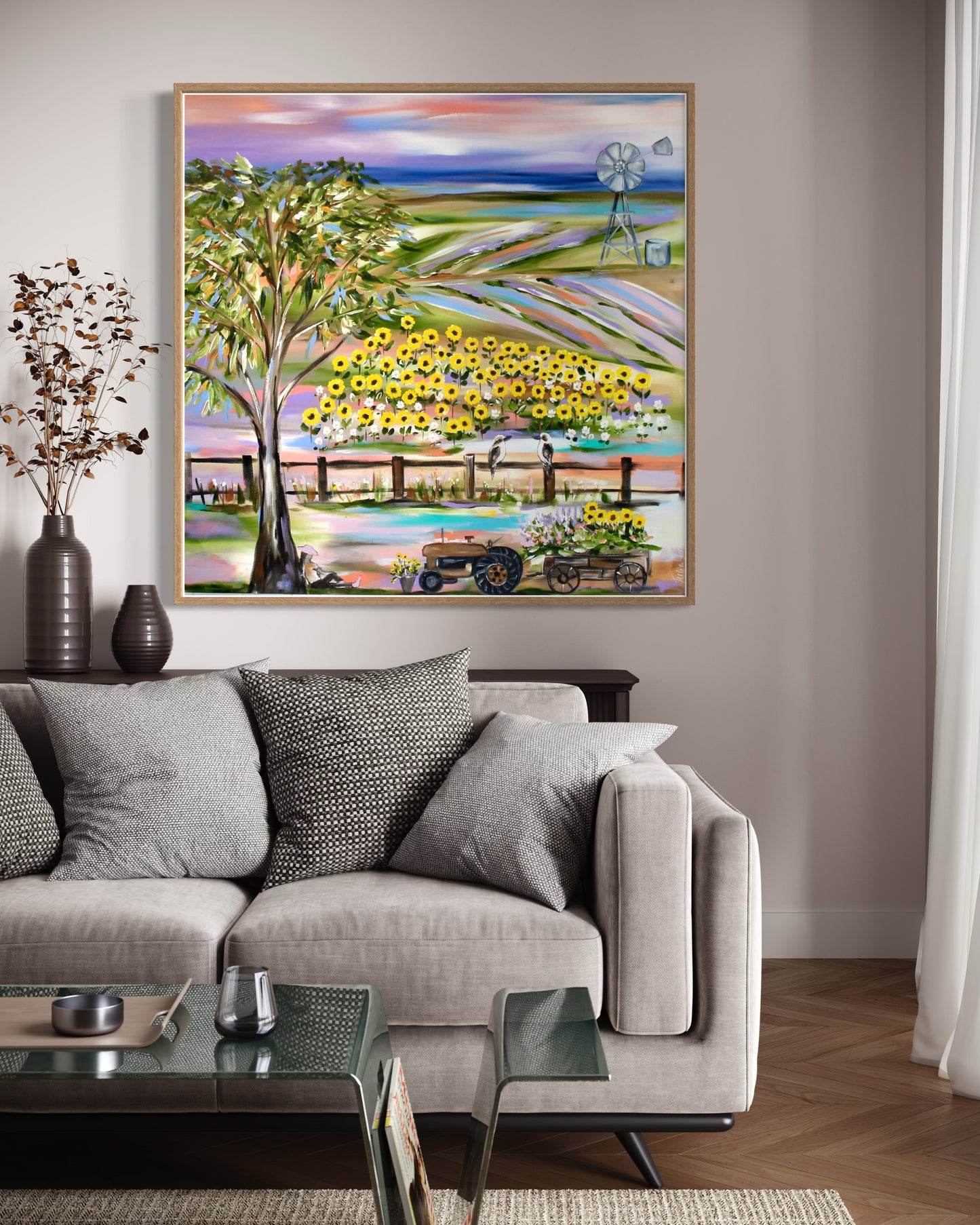 Sunflower Serenade - 1m x 1.1