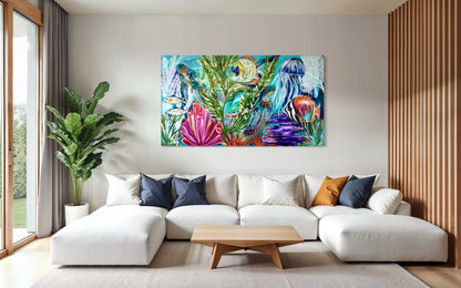 Underwater Wonder - dive into colour and life - 160 x 90 cm