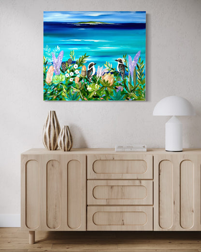 Kookaburra’s by the Turquoise Shore - 80x90