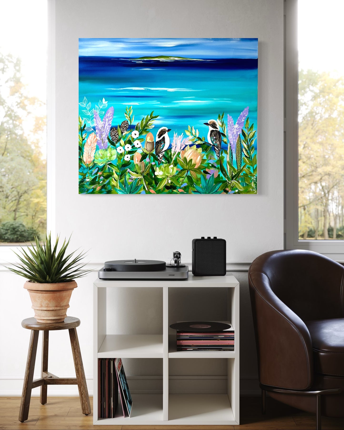 Kookaburra’s by the Turquoise Shore - 80x90