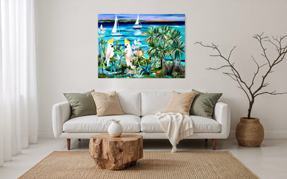 Sunlit Tides & Cockatoo Skies - 1.2x840