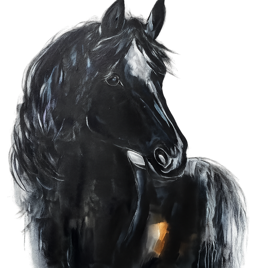 Black Stallion untamed beauty - 900 x 1m - Original Artwork - Available by Commission