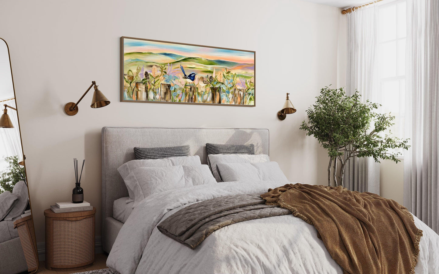 Country - Pastel Horizons: A Whimsical Journey with Little Wrens - Julia Jones Art