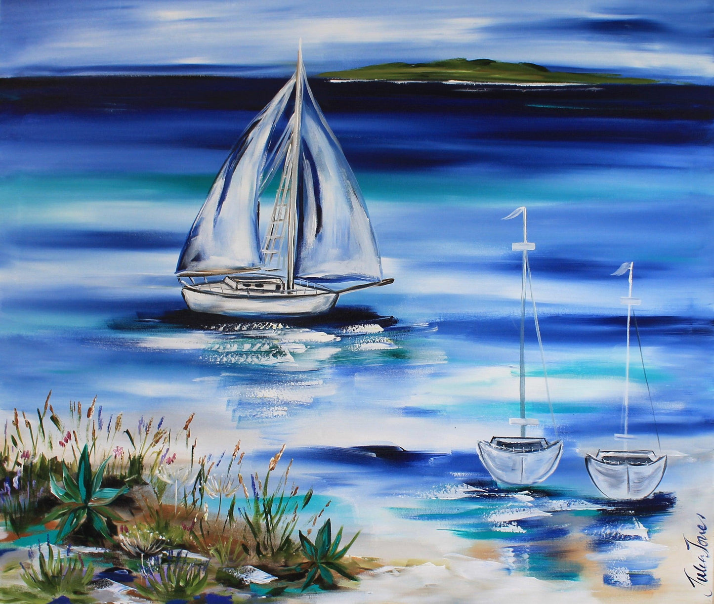 Beach Vibes - Azure Escape - Julia Jones Art
