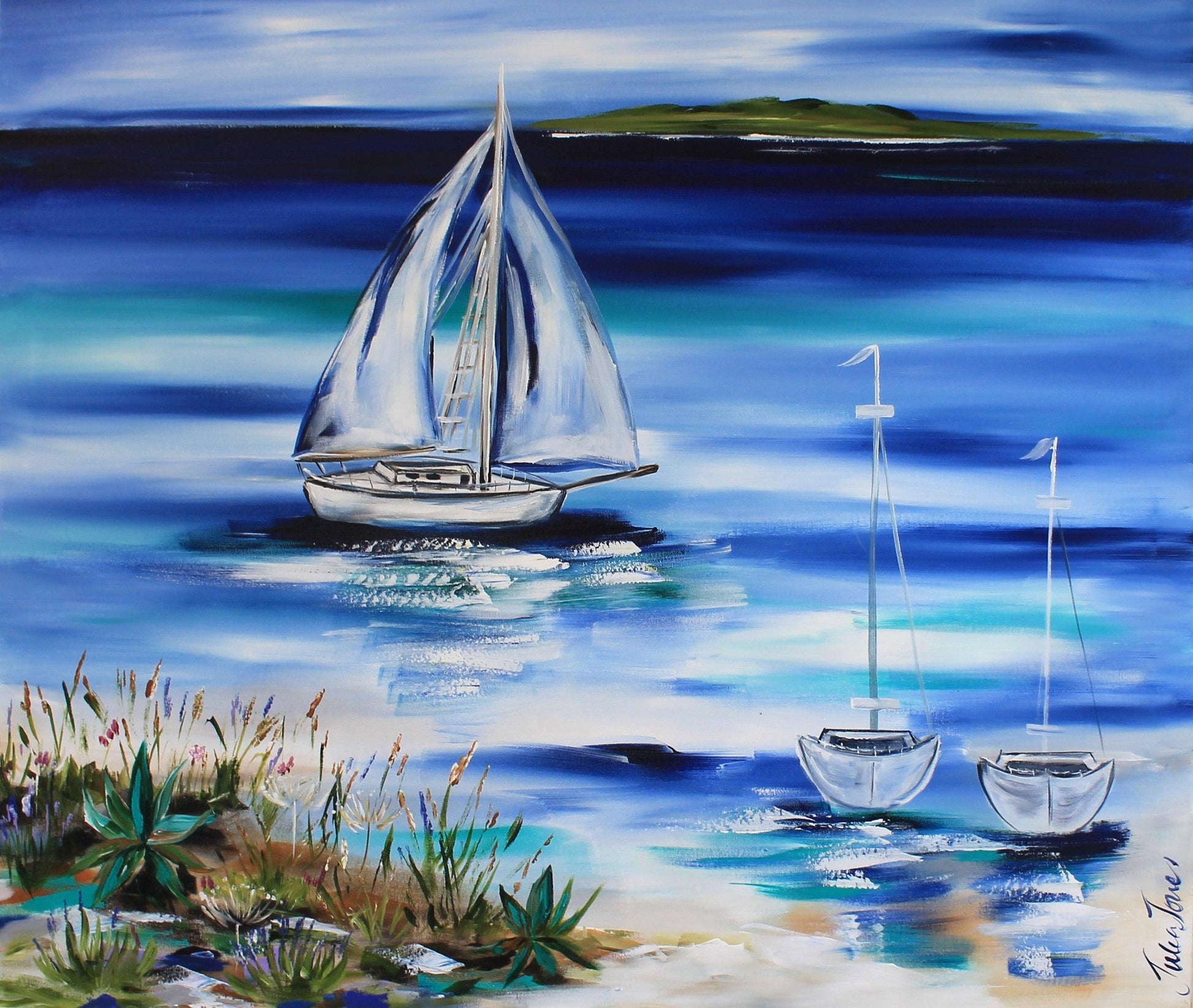 Beach Vibes - Azure Escape - Julia Jones Art