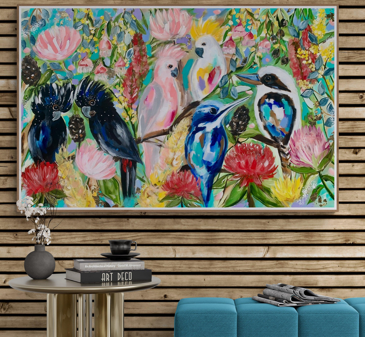 Australian Birds - 1.4x900 -  Original Artwork