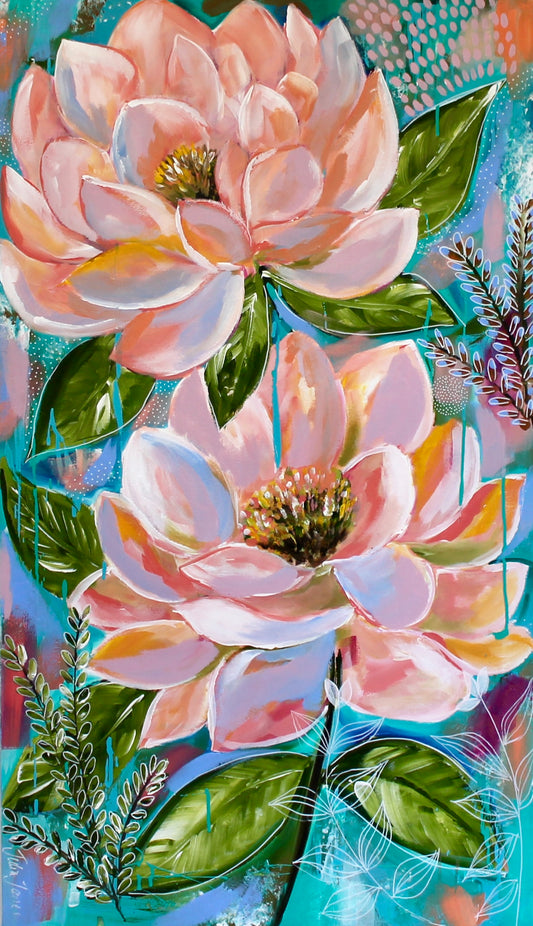 Lush Petal Dance - 62 x 120 cm