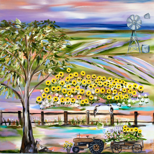 Sunflower Serenade - 100 x 110 cm