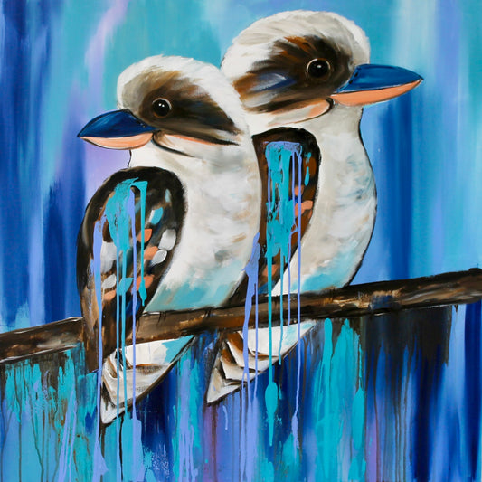 Whispering Kookaburras -95x95cm