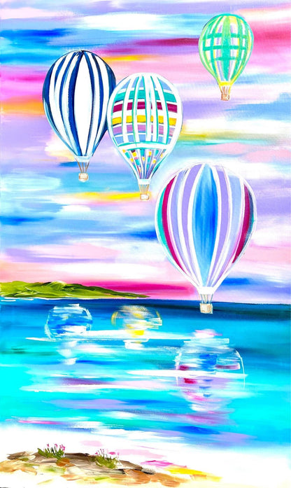 Beach Vibes - Hot Air Ballooning - Julia Jones Art